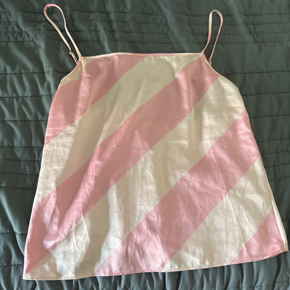 Pink and White Striped Camisole